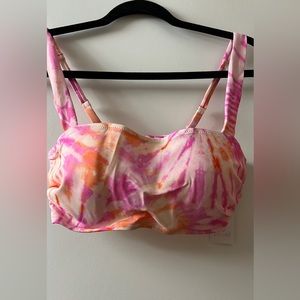 32B Pink Tie-Dye Bikini Swim Top